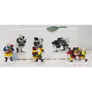 VTG 3 Pc Dept 56 Heritage Village Toymaker Elves 5602-2 Porcelain Figurines